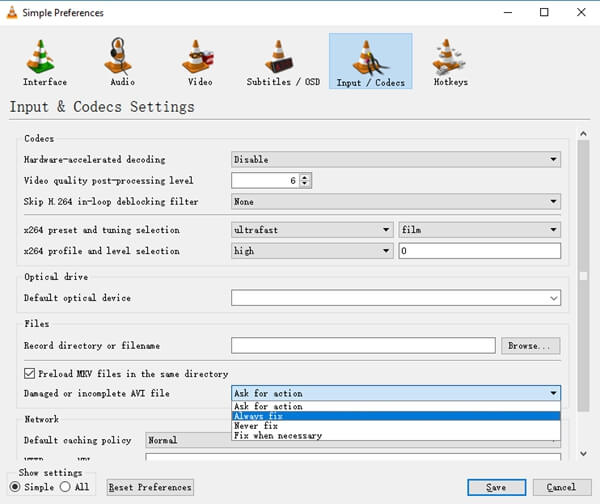 How to Repair MP4 and AVI Files with VLC