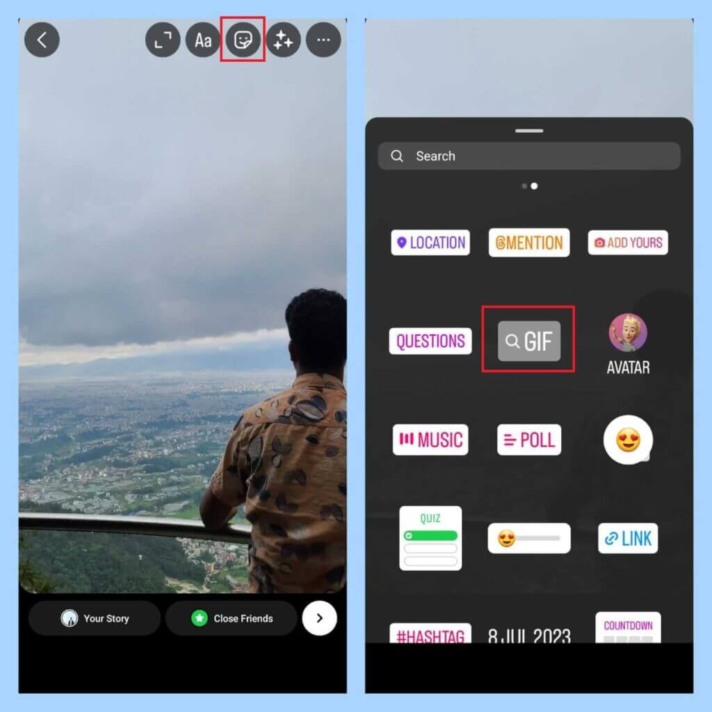 How To Add GIFs On Instagram Story