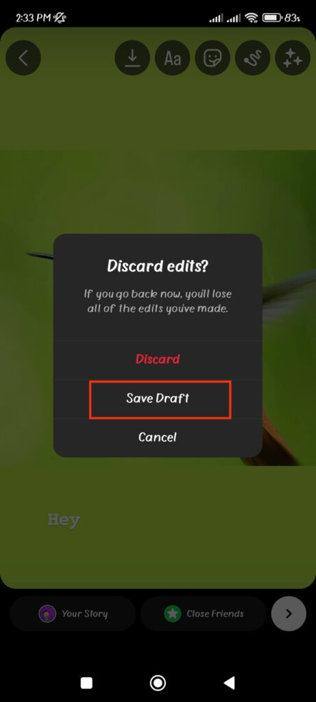 How To Save Instagram Story As A Draft