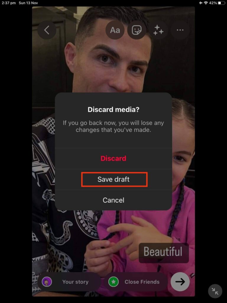 How To Save Instagram Story As A Draft